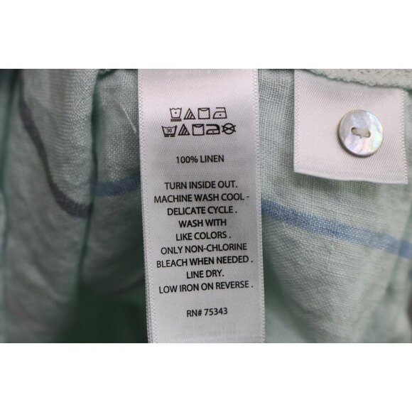 C & C California Sleeveless 100% Linen Button Up Tunic-Size Large-Beachy - Picture 5 of 8